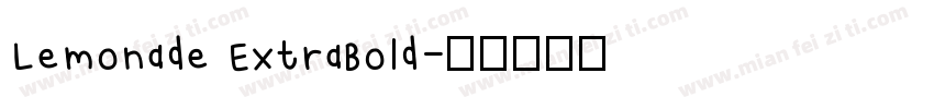 Lemonade ExtraBold字体转换
